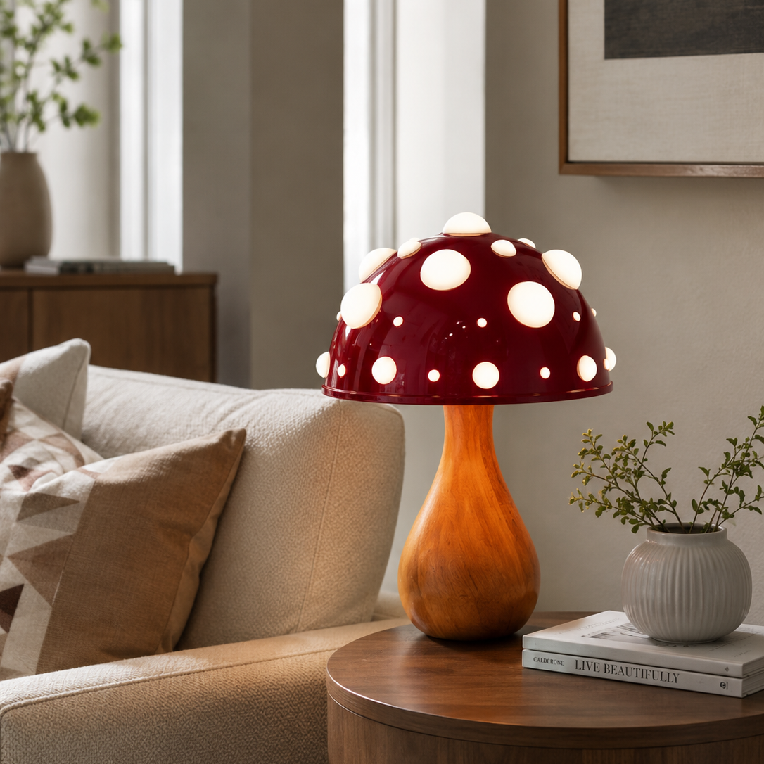 Designerska Lampa Stołowa Grzyb