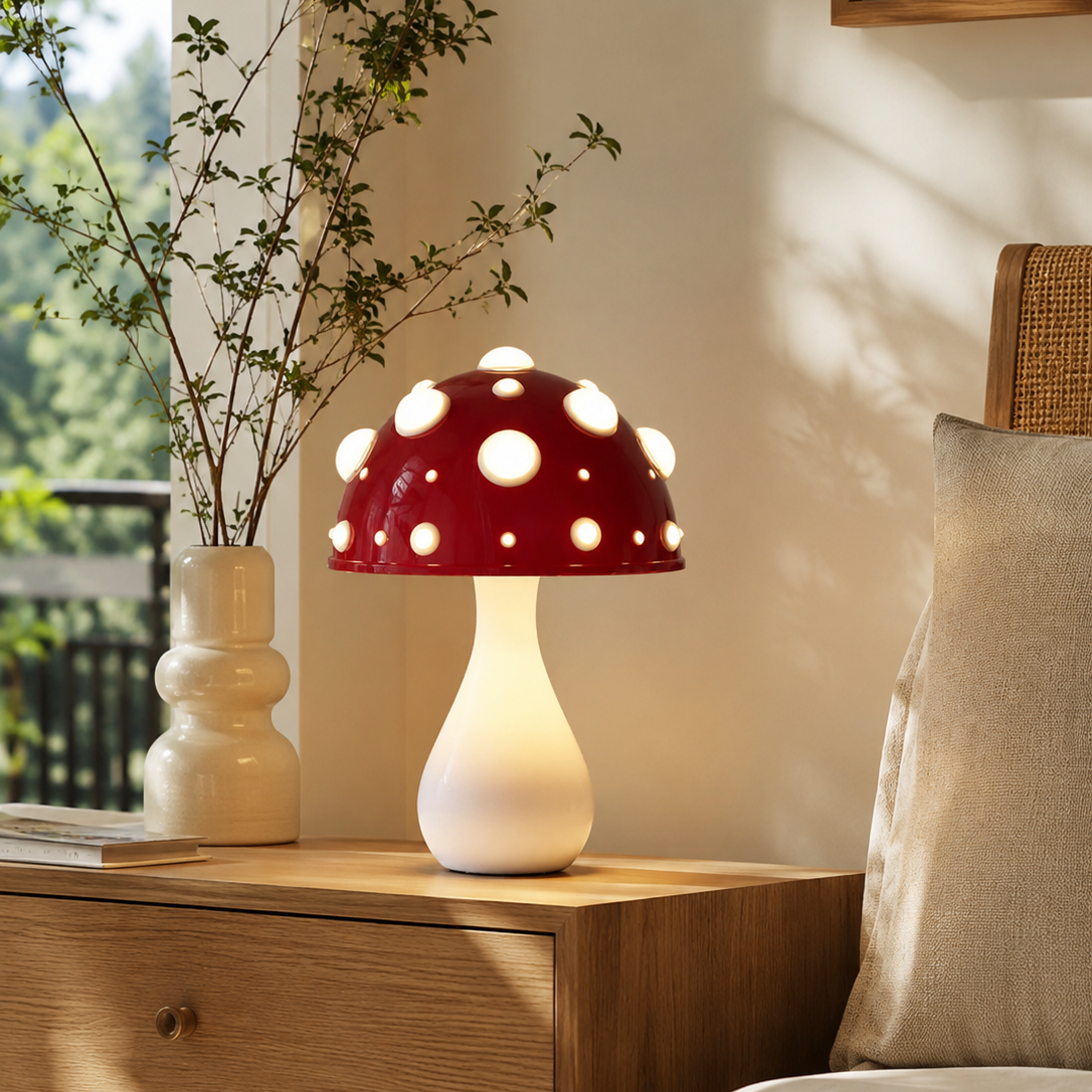 Designerska Lampa Stołowa Grzyb