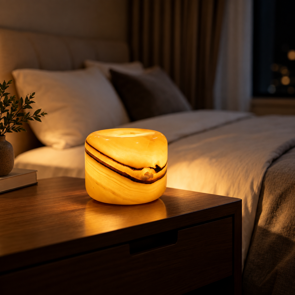 Onyx Jade Table Sconce