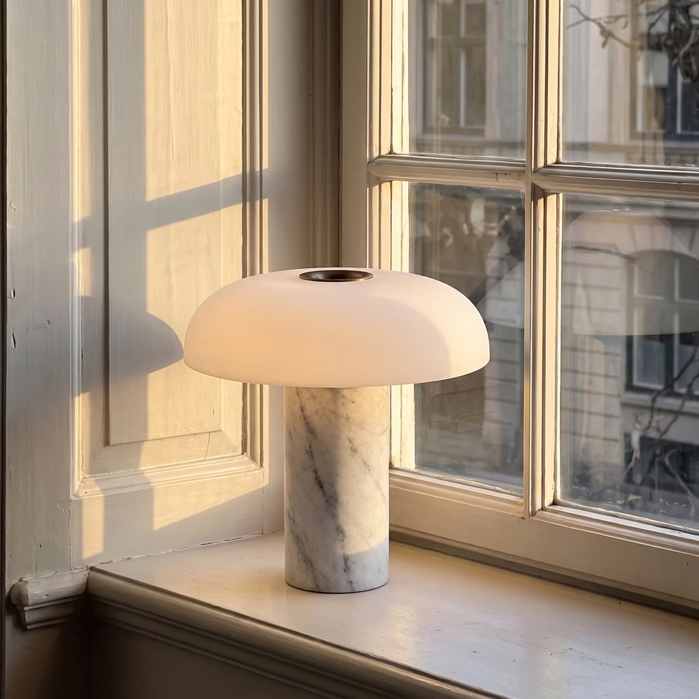 Pelar Marble Glass Table Lamp | Modern Table Lamp – Fjordlighting